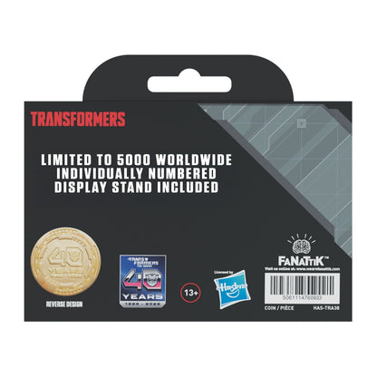 Transformers: The Movie – Limited Edition 40th Anniversary 24 Karat vergoldete Präsentationsmünze