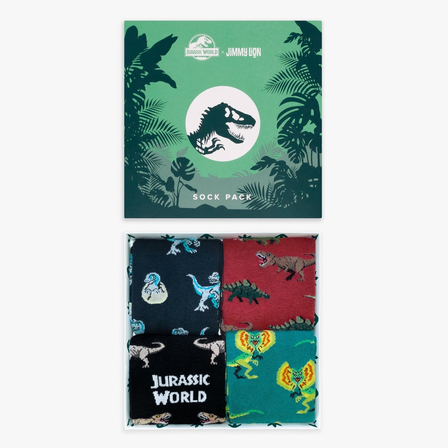 Jurassic World 4-Pack Socks Box Set