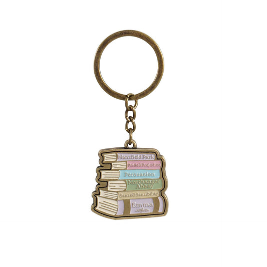 Schlüsselanhänger Jane Austen – Bücherstapel