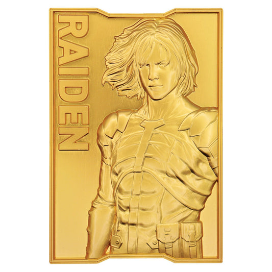 Lingot collector Metal Gear Solid - 2 24k Gold Plated Raiden