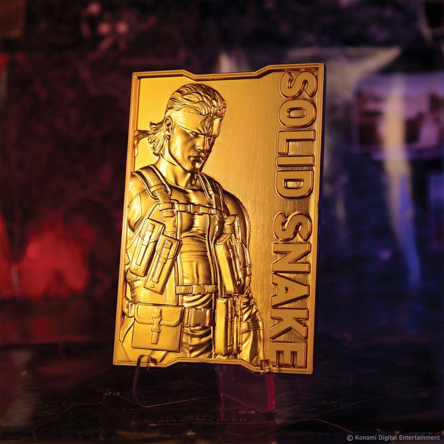 Lingot collector Metal Gear Solid - 2 24k Gold Plated Snake