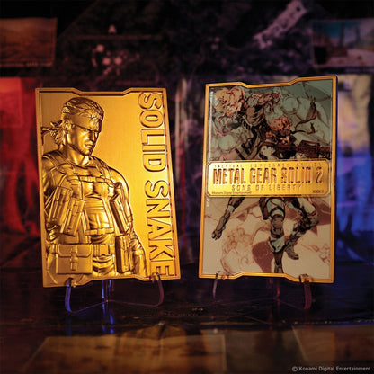 Lingot collector Metal Gear Solid - 2 24k Gold Plated Snake