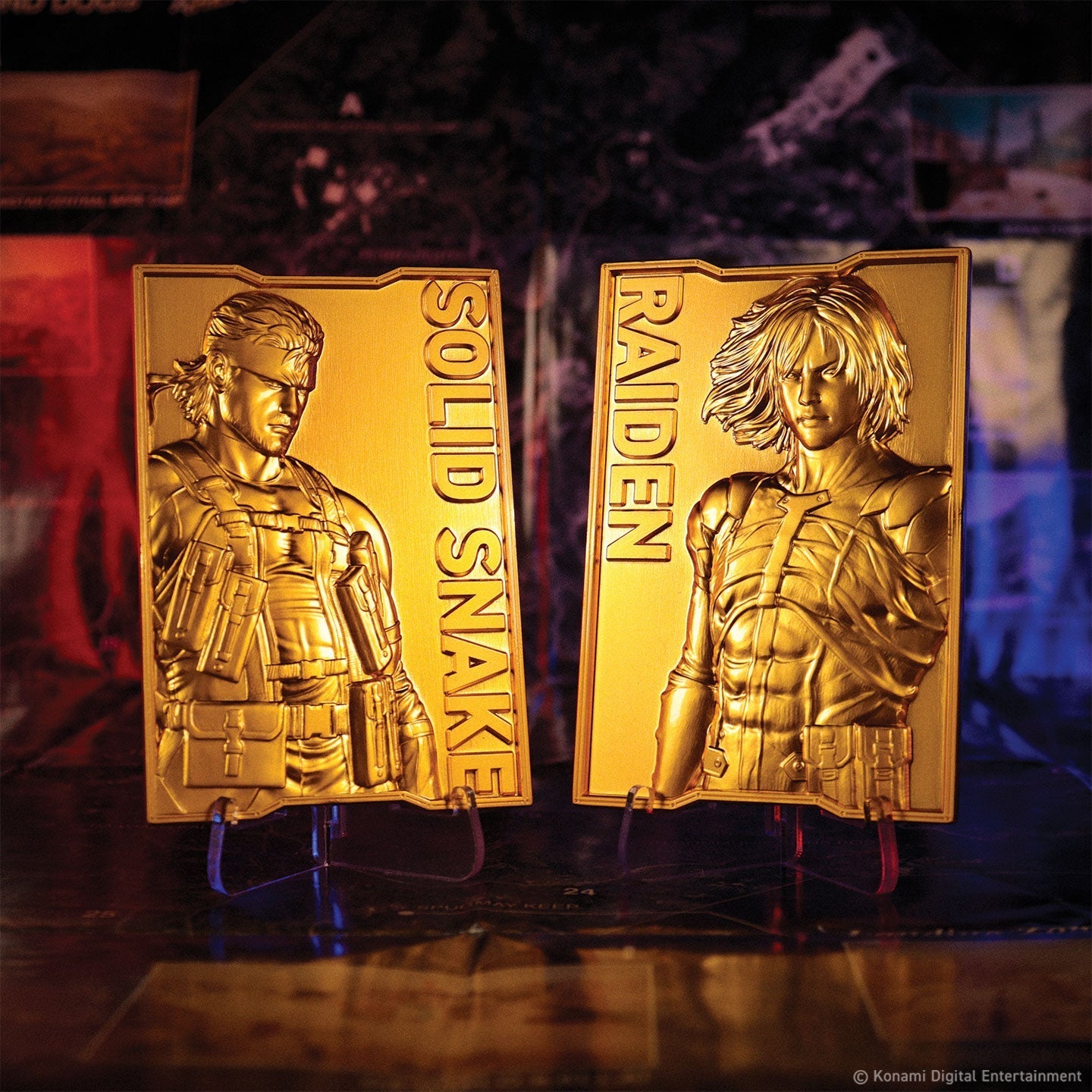 Lingot collector Metal Gear Solid - 2 24k Gold Plated Snake