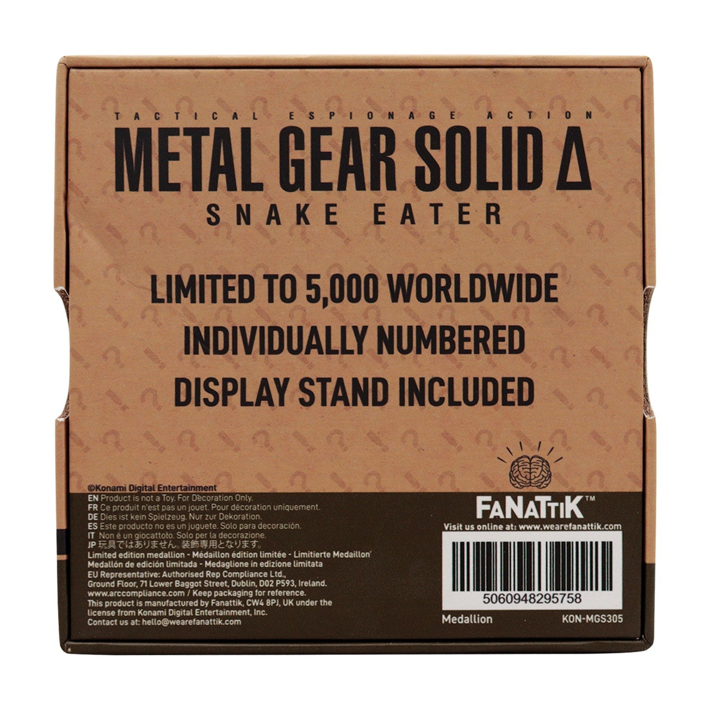 Médaillon collector Metal Gear Solid - Delta Cobra Unit