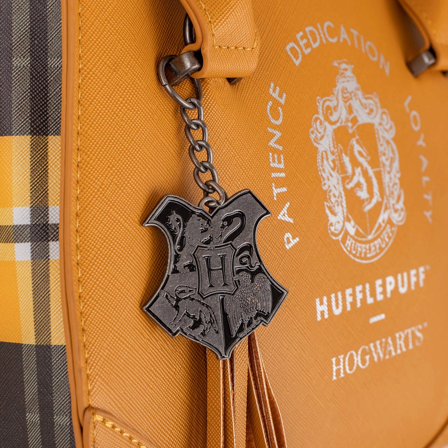 Harry Potter Luxus-Handtasche mit Karomuster – Hufflepuff