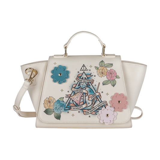 Harry Potter Handbag - Deathly Hallows Floral Tattoo