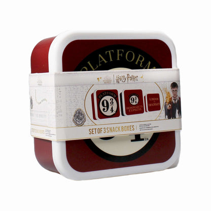 Lot de 3 boîtes à snack Harry Potter - Voie 9¾