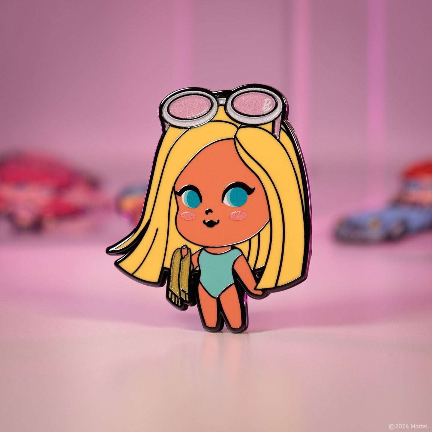Display de 12 blind boxes Barbie - pin’s mystère - mise en situation 5