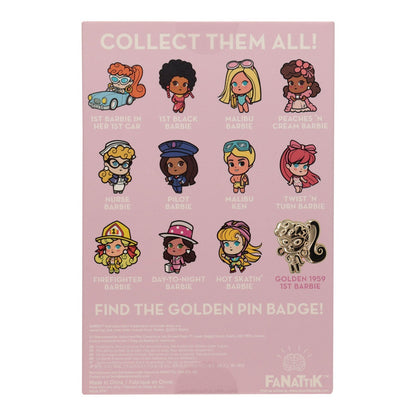 Display de 12 blind boxes Barbie - pin’s mystère - blind box arrière