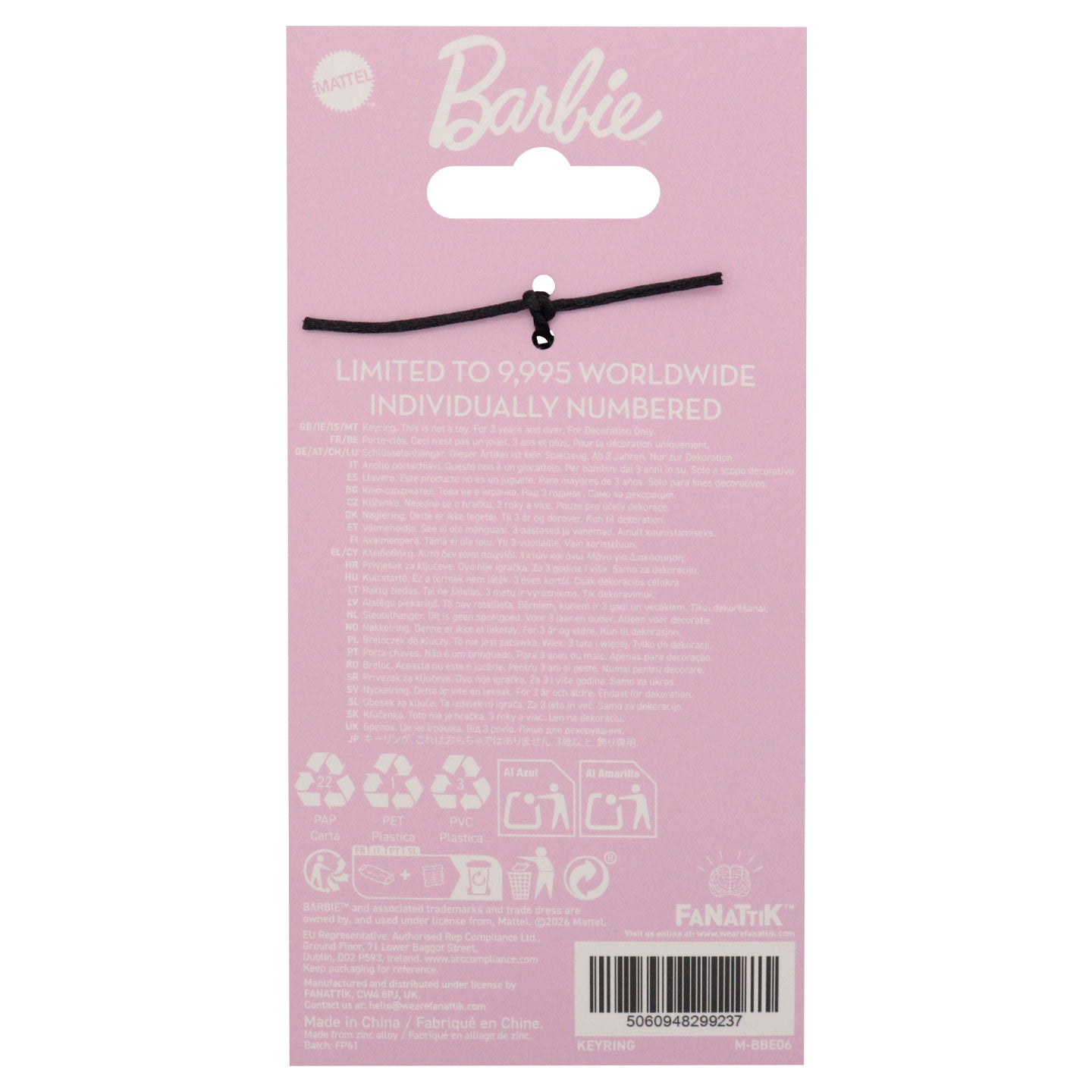 Porte-clés Barbie - ™ License Plate