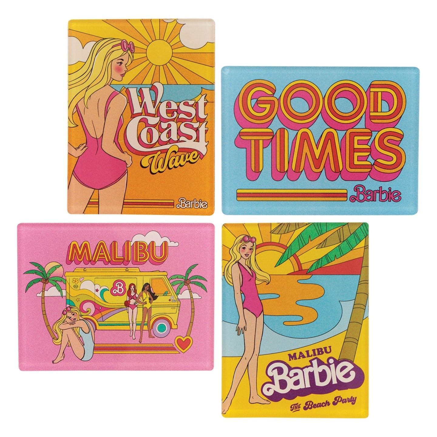 Set de 4 magnets Barbie - ™ - Malibu Barbie