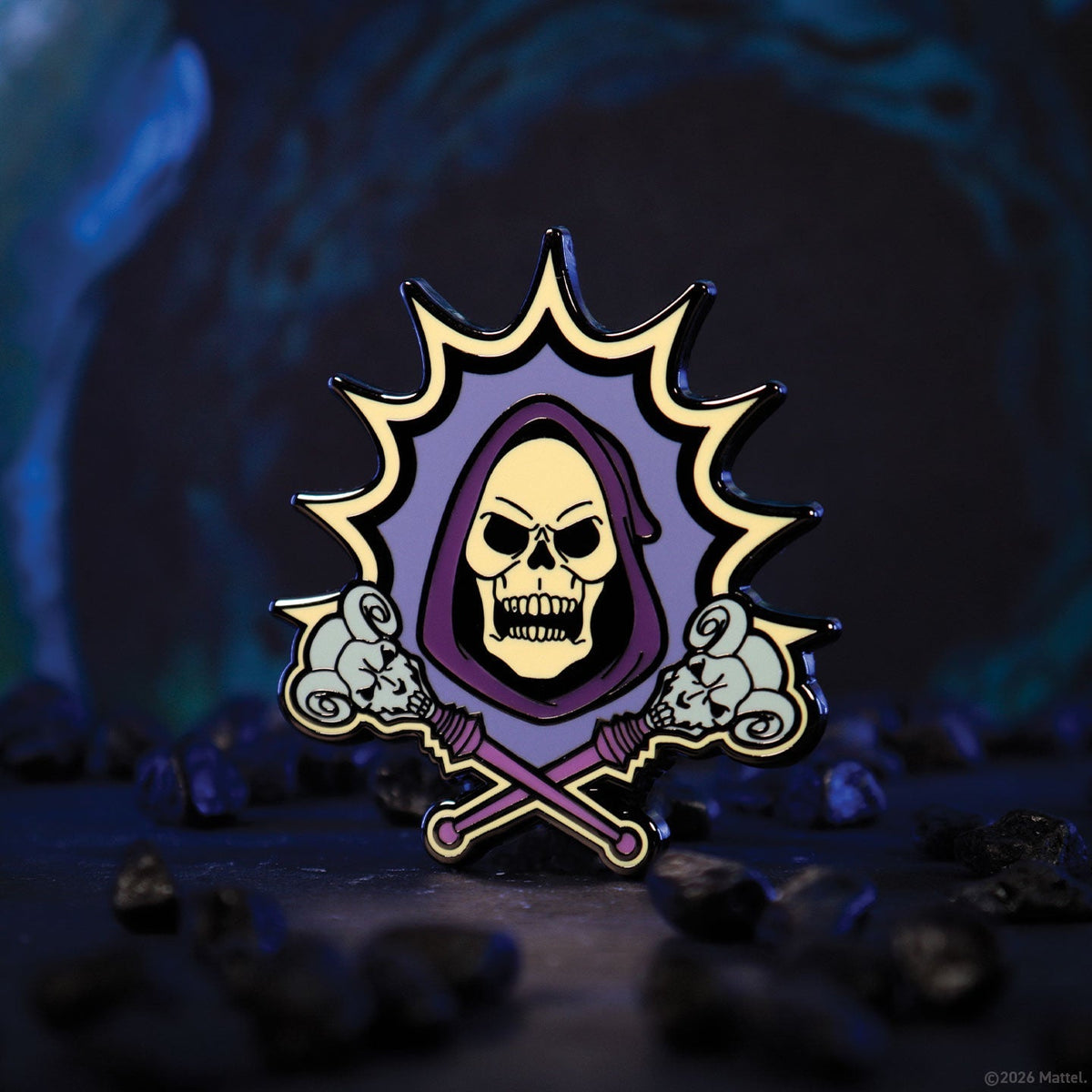 Display de 12 blind boxes Masters of the Universe - pin’s mystère - mise en situation 7