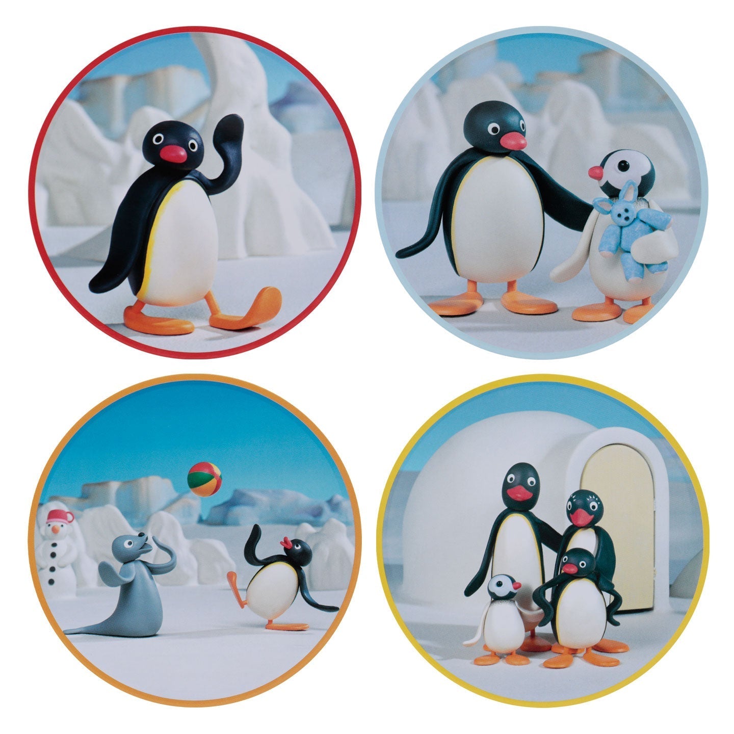 Set de 4 sous-verres métal imprimés Pingu - ™