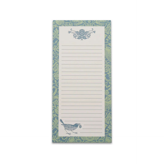 Strawberry Thief Sage William Morris Notepad
