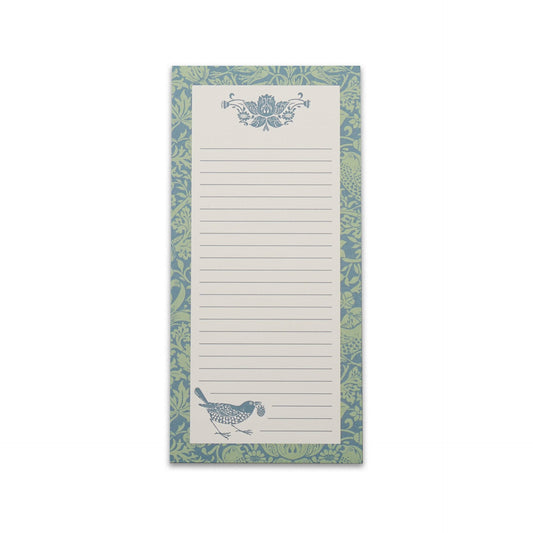 Strawberry Thief Sage William Morris Notepad