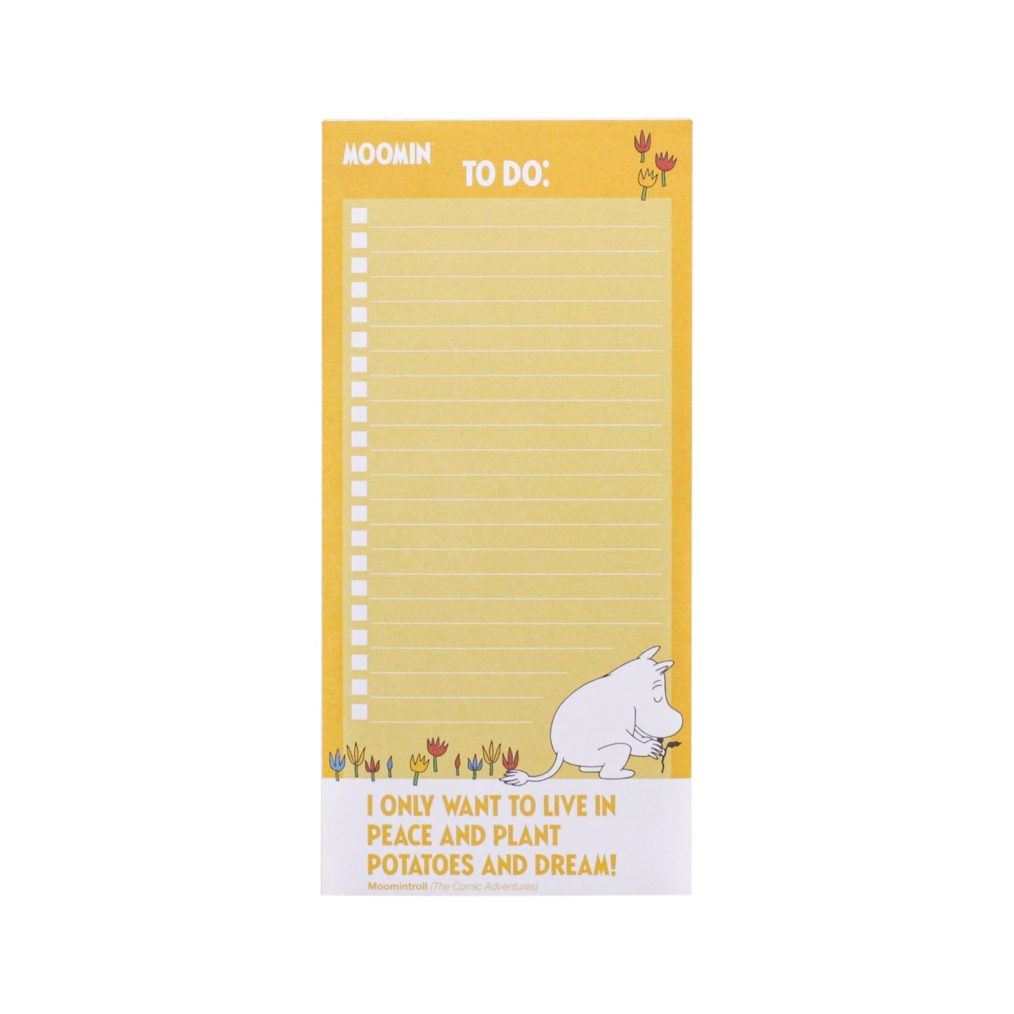Moomin Notizbuch – Gartenarbeit To-Do-Liste Kartoffeln und Traum Magnet