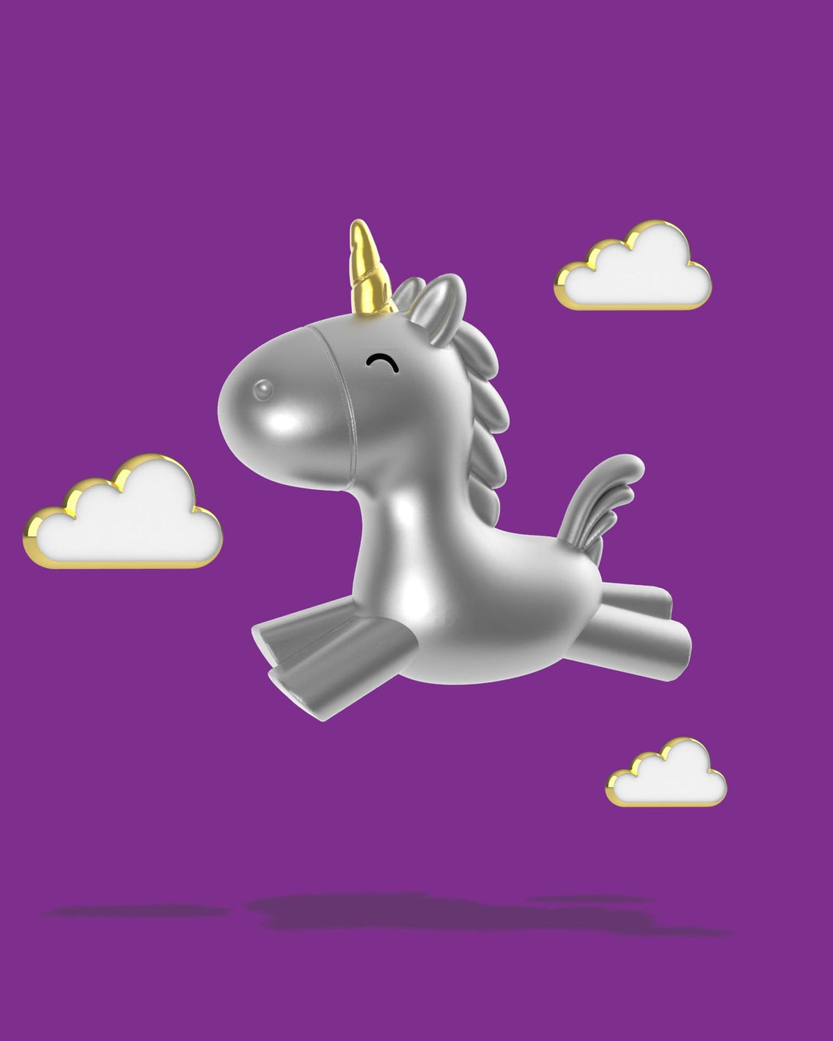 Porte-clés Licorne Volante avec Nuage
