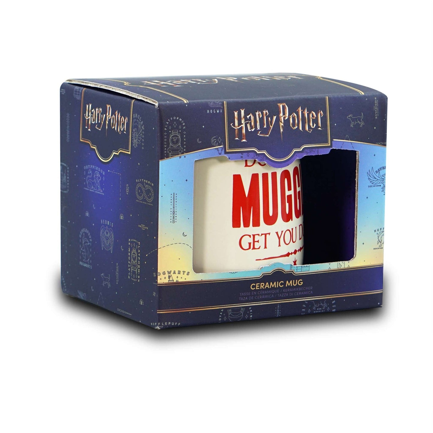 Ovale Harry Potter Tasse - Lass die Muggel 370 ml nicht ran