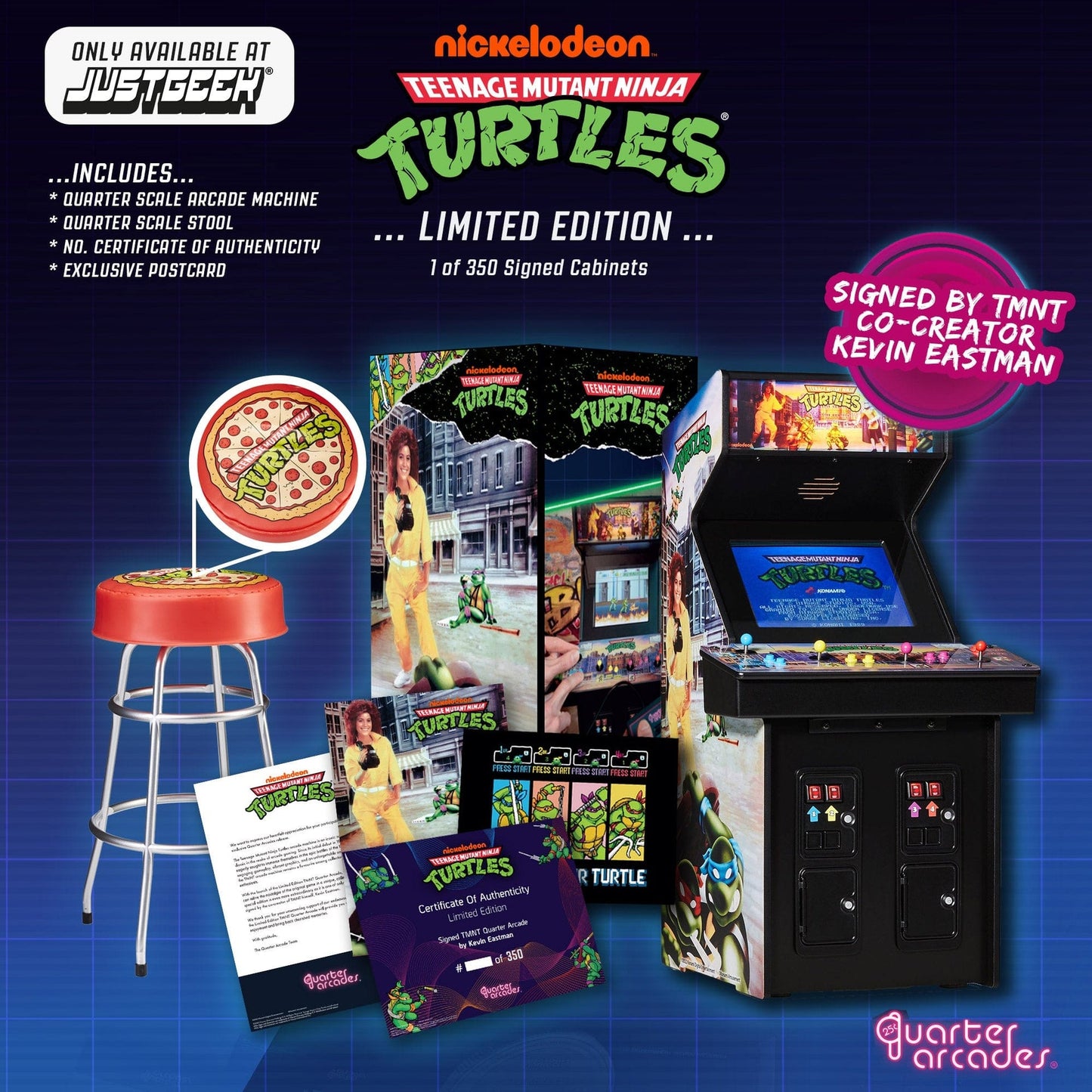 Teenage Mutant Ninja Turtles Quarter Size Arcade Cabinet (Exclusive Signed Collector's Edition)