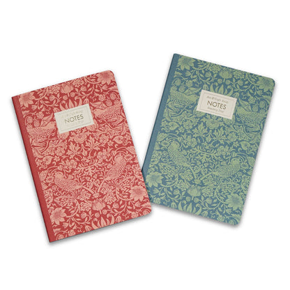 Set of 2 A5 notebooks - Raspberry / Sage