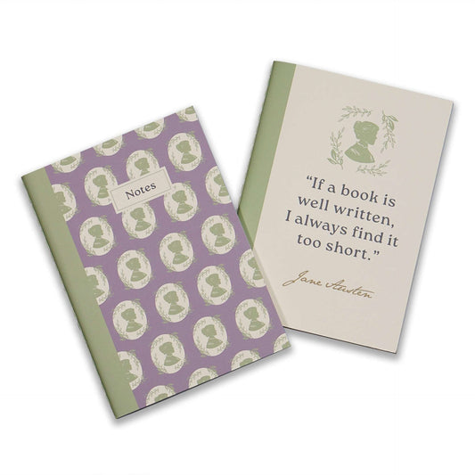 Set of 2 A6 Jane Austen notebooks