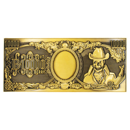 Réplique collector One Piece - 10,000 World Berry Metal Banknote