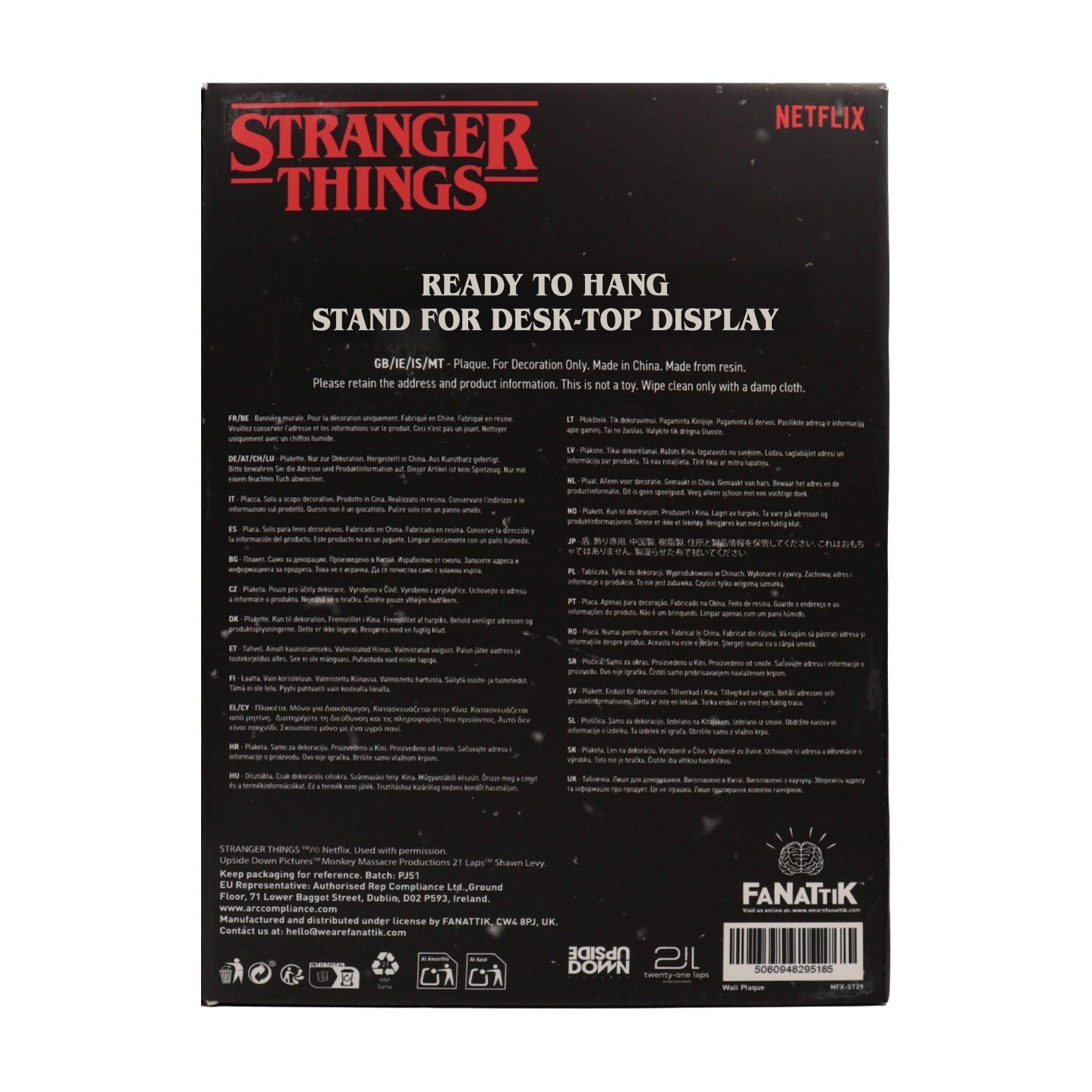 Plaque résine Stranger Things - Creel House Stained Glass Window