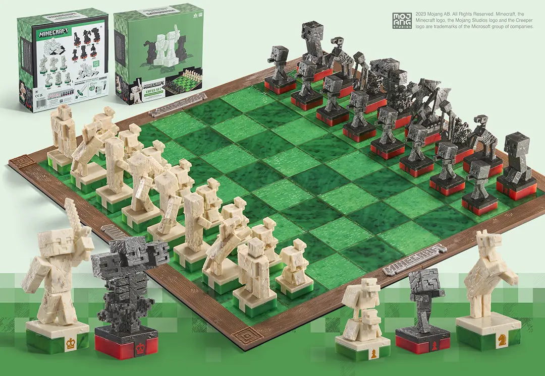 Minecraft chess game - hero of the surface vs monsters