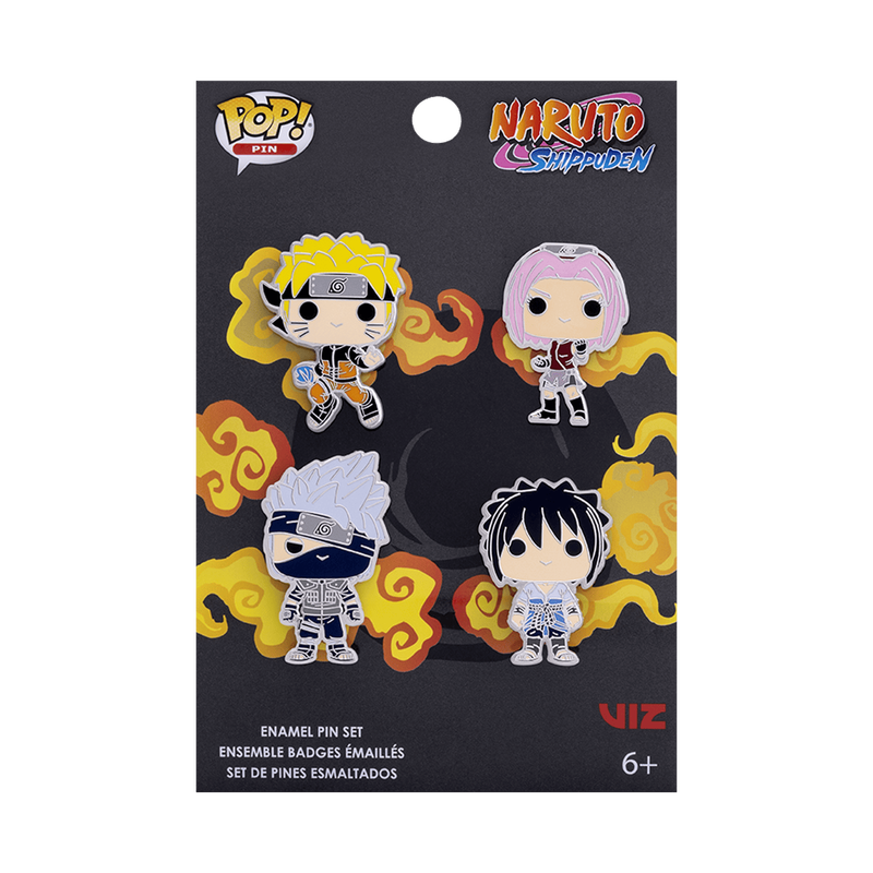 Naruto Shippuden 4-Pack Pin Set