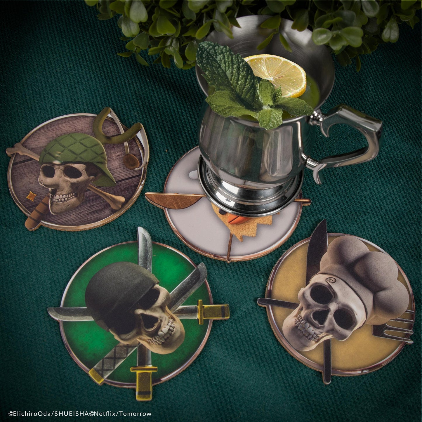 Set de 4 Sous-verres Personnages de One Piece Série 2