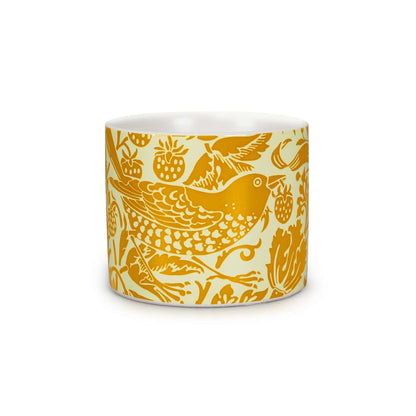 Pot céramique William Morris - Strawberry Thief jaune