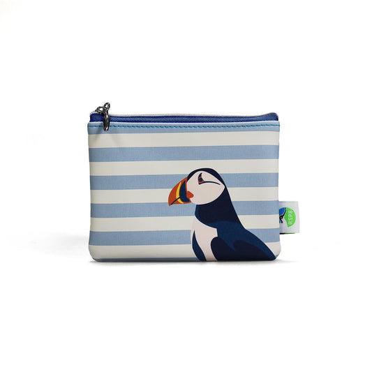 RSPB purse - blue puffin 9 cm x 13 cm