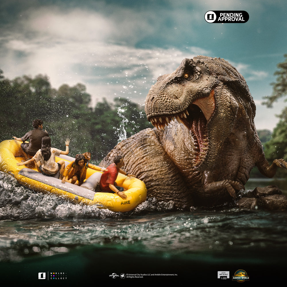 T-Rex River Scene Statue - Jurassic World: Rebirth - Demi Art Scale 1/20