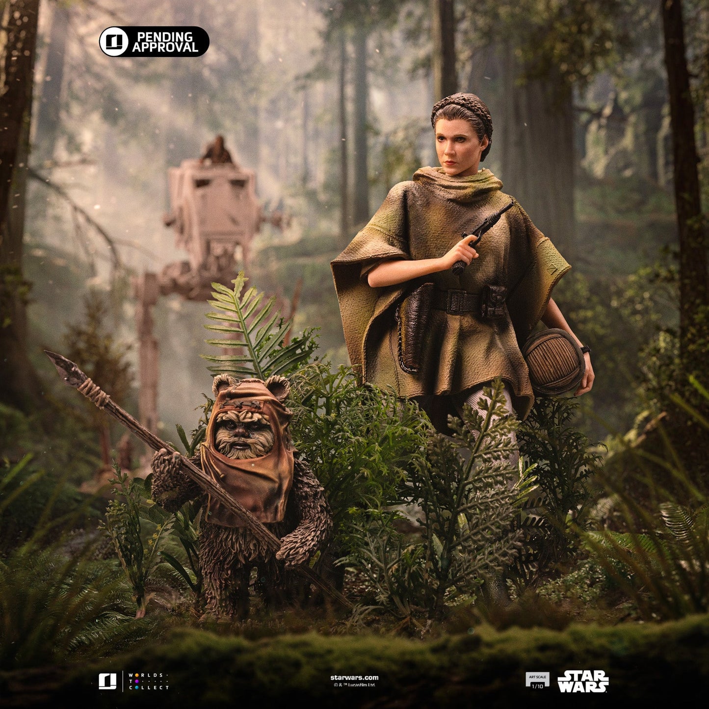 Statue Leia and Wicket - Star Wars Episode VI - Art Scale 1/10