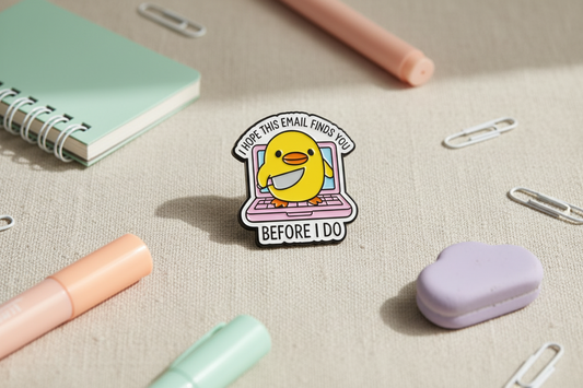 Photo produit - Pin’s Canard Jaune « I don’t give a Duck »