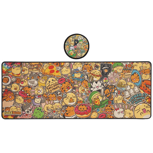 Desk pad & set de sous-verres Fuzzballs