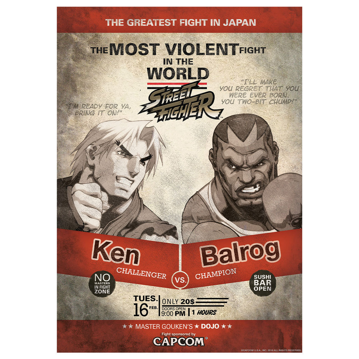 Affiche collector Street Fighter