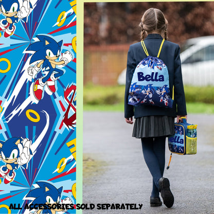 Official Sonic the Hedgehog PE Sac à cordon, with your child's full name.