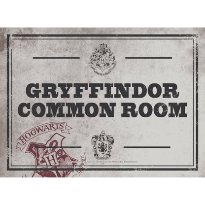 Plaque décorative en métal A5 Harry Potter - Salle commune