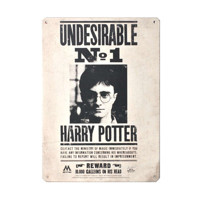 Plaque en métal A5 Harry Potter - Indésirable n° 1