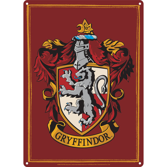 Harry Potter Decorative Metal Plaque - A5 Gryffindor