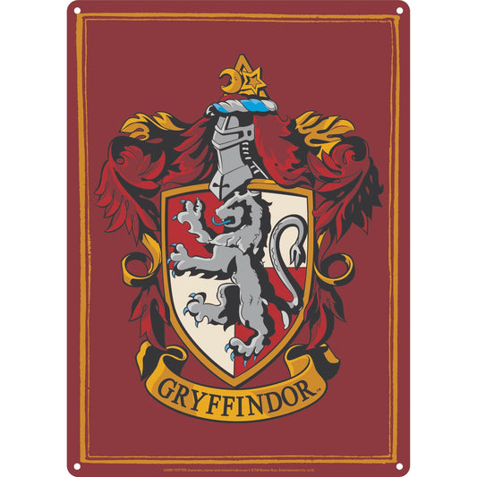Harry Potter Decorative Metal Plaque - A5 Gryffindor