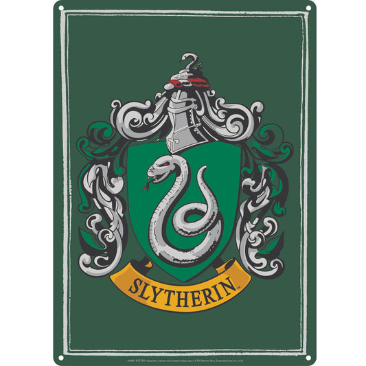 Harry Potter Decorative Metal Plaque - A5 Slytherin