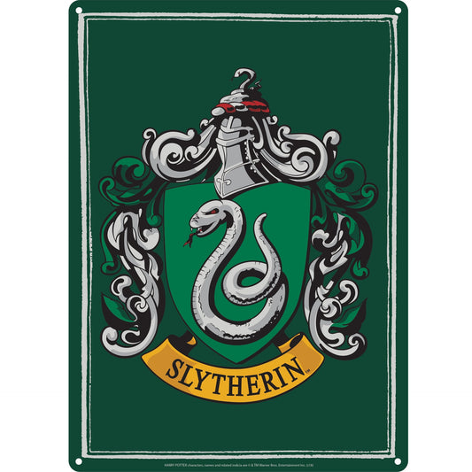 Harry Potter Decorative Metal Plaque - A5 Slytherin