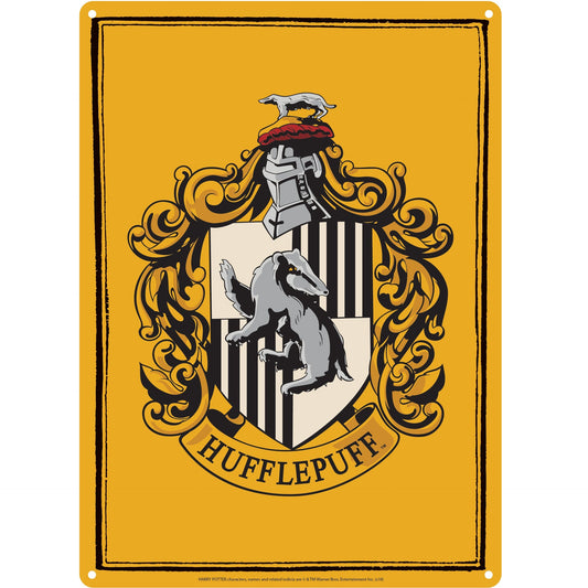 Harry Potter Decorative Metal Plaque - A5 Hufflepuff