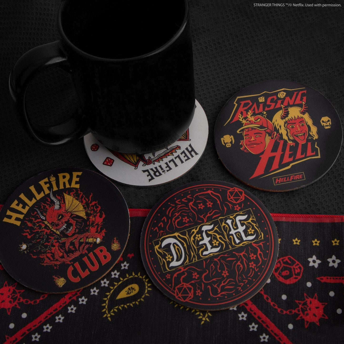 *Set de 4 Sous-verres Hellfire Club