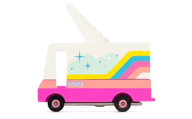 Camionette en Bois Candycar World - Licorne – vue produit 1
