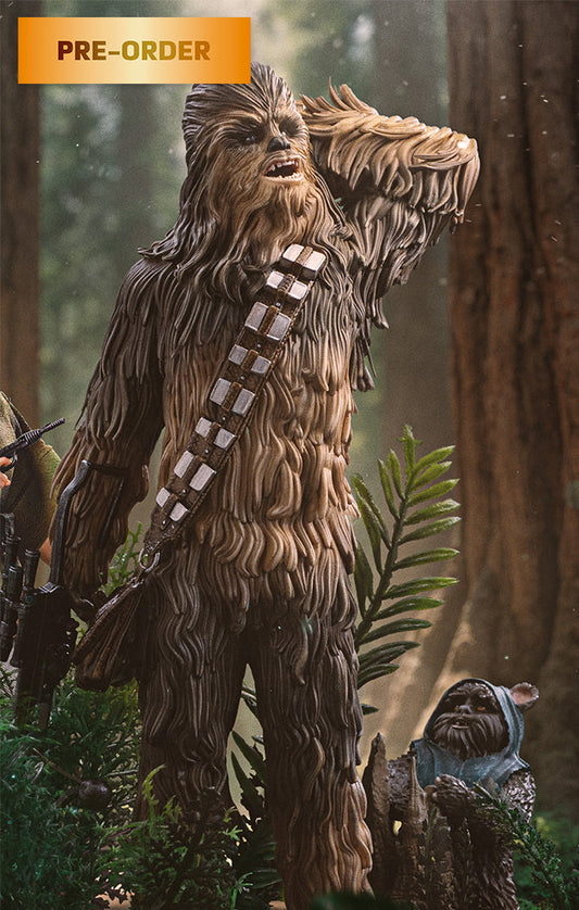 Statue Chewbacca und Tokkat – Star Wars – Art Scale 1/10