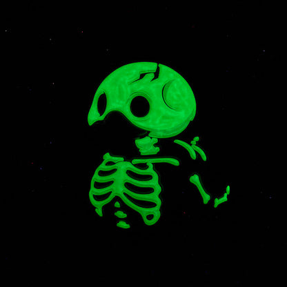 Pin's TUBBZ Numskull – Squelette phosphorescent