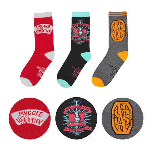 *3er-Set Socken Newt Scamander